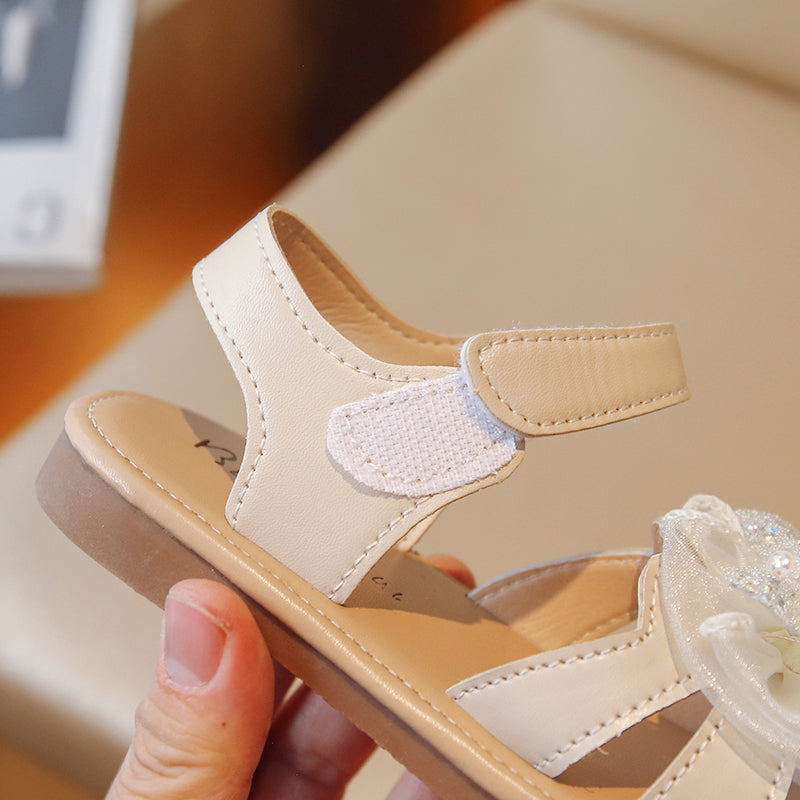 Antislip prinsessensandalen met zachte zool en strik