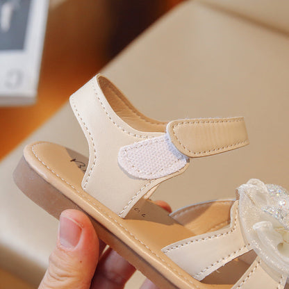Antislip prinsessensandalen met zachte zool en strik