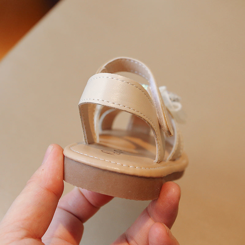 Antislip prinsessensandalen met zachte zool en strik