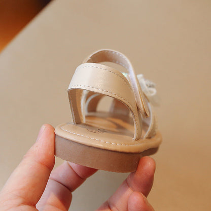Antislip prinsessensandalen met zachte zool en strik