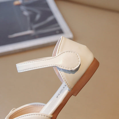 Bowtie Pattern Kids Soft Soled Sandals