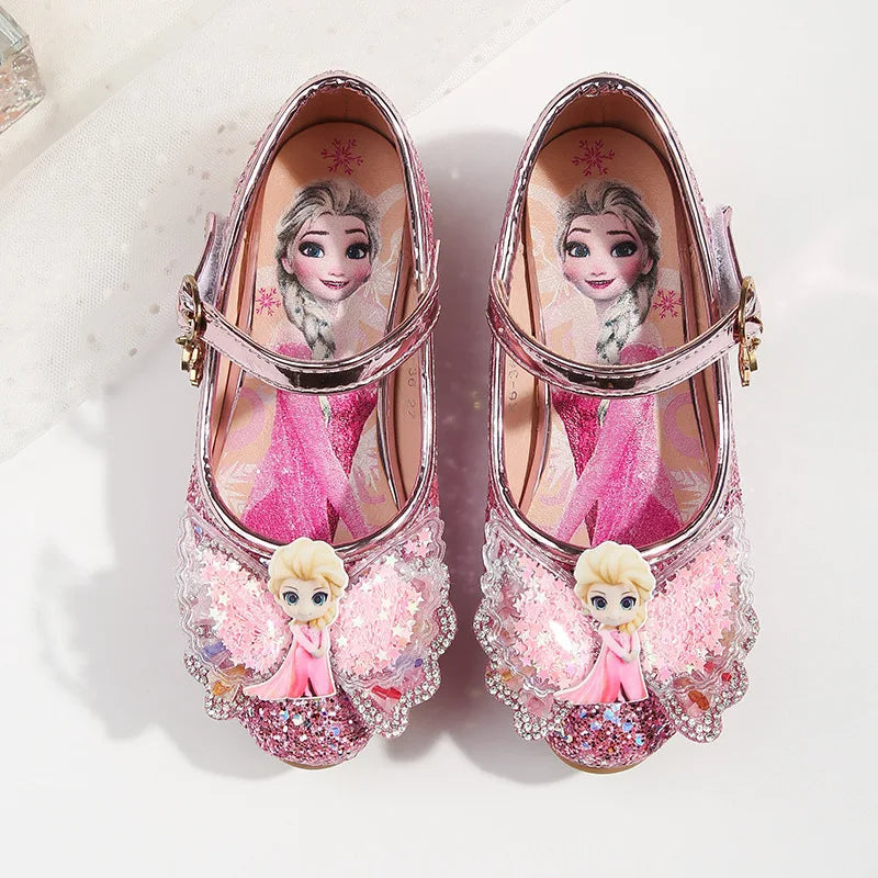 Designer Crystal Elsa Casual lage hak sandaal