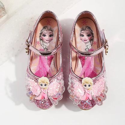 Designer Crystal Elsa Casual lage hak sandaal