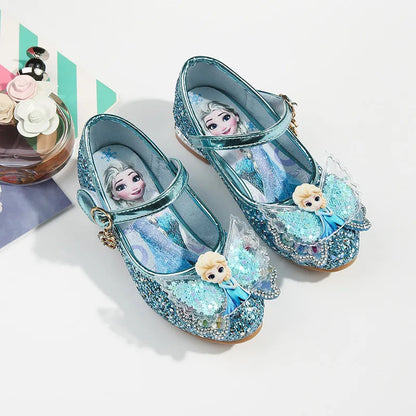 Designer Crystal Elsa Casual lage hak sandaal