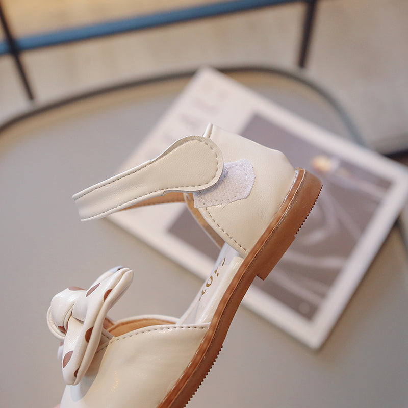 Retro-stijl vlinderdas sandalen met zachte zool