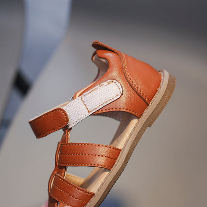 Retro-stijl antislip sandalen voor kinderen met uitgesneden randen