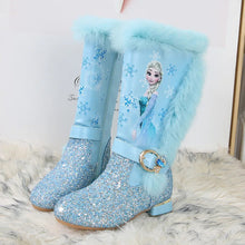 Pluszowe futrzane buty z motywem Krainy Lodu
