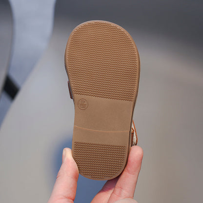Retro-stijl antislip sandalen voor kinderen met uitgesneden randen