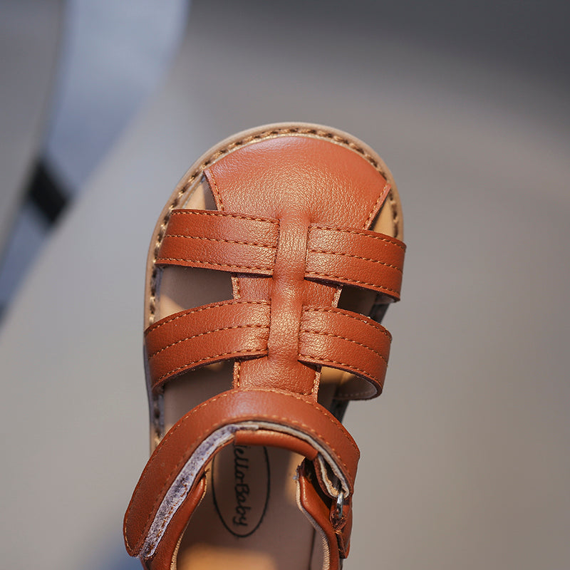 Retro-stijl antislip sandalen voor kinderen met uitgesneden randen