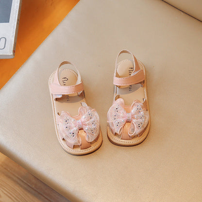 Antislip prinsessensandalen met zachte zool en strik