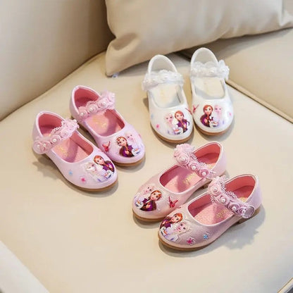 Prinses Elsa Anna Parelmoer Latex Schoenen
