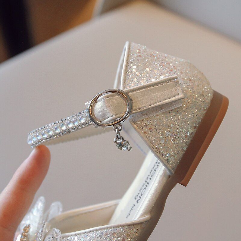 Strandsandalen met pailletten en strass steentjes voor kinderen