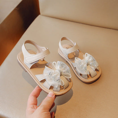 Antislip prinsessensandalen met zachte zool en strik