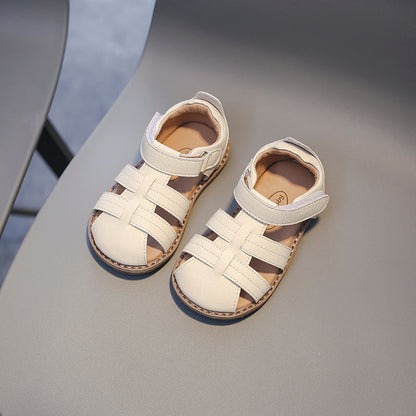 Retro-stijl antislip sandalen voor kinderen met uitgesneden randen