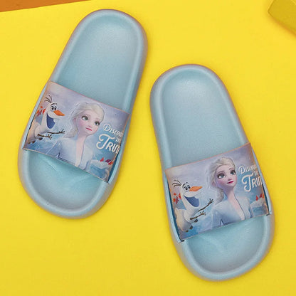 Płaskie, antypoślizgowe kapcie Frozen Elsa