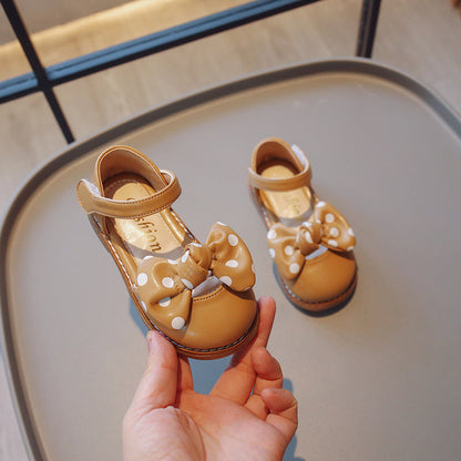 Retro-stijl vlinderdas sandalen met zachte zool