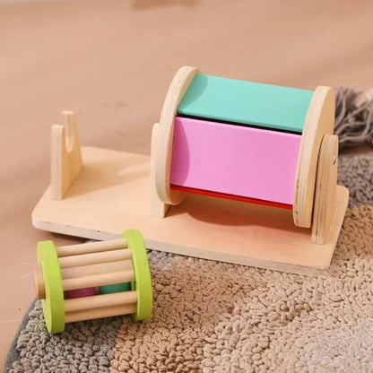 DrumBuddy – Holz-Rolltrommel & Rasselspielzeug für Babys