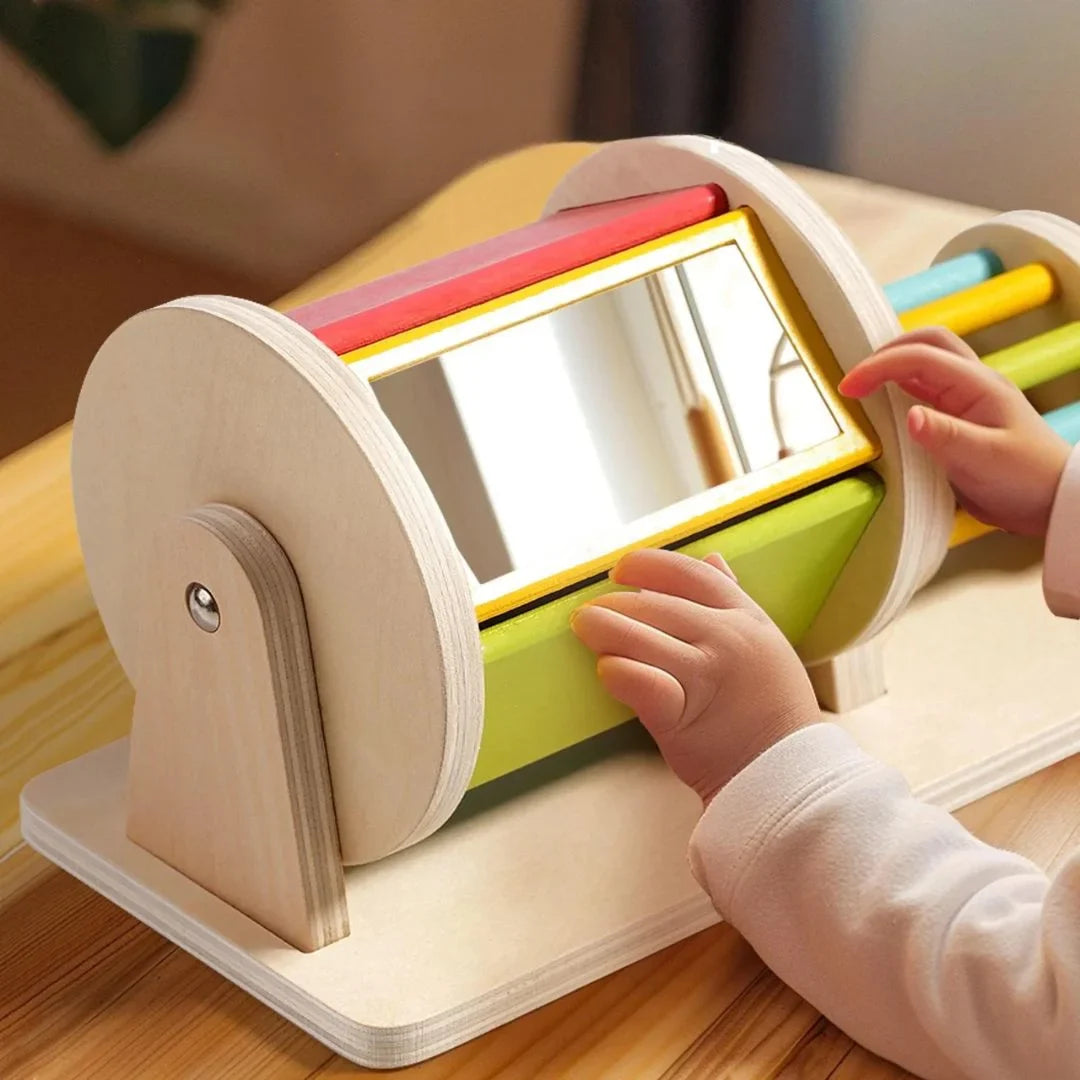 DrumBuddy – Holz-Rolltrommel & Rasselspielzeug für Babys