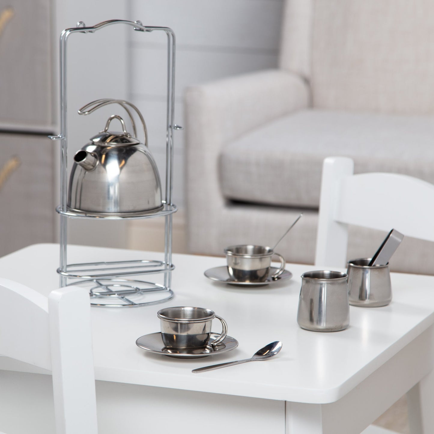 Theeset met opbergstandaard