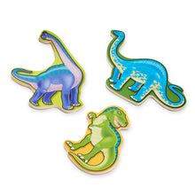 Houten dinosaurusmagneten