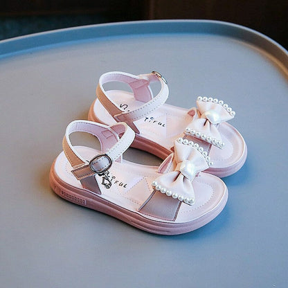 Meisjes parel strik prinses sandalen