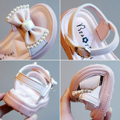 Meisjes parel strik prinses sandalen
