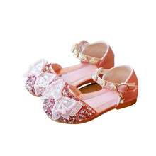 Babysandalen met strik en strass-steentjes