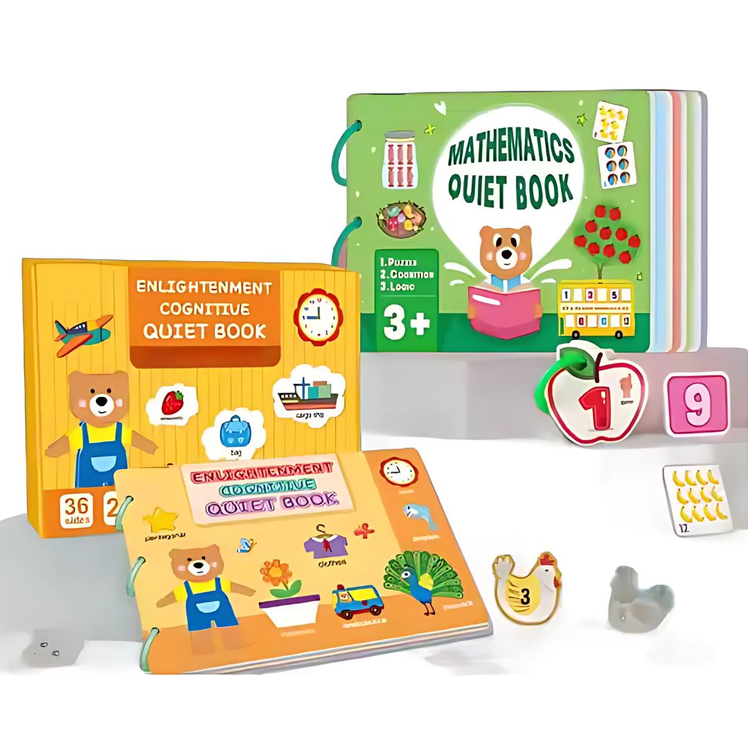HushPages Montessori Leisebuch – Wasserdichtes Spielbuch – Ab 3 Jahren