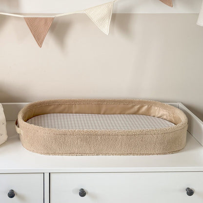 Teddy Changing Basket - Biscuit