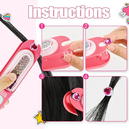 GlamDazzle – Haarschmuck-Stempelset für Kinder ab 6 Jahren