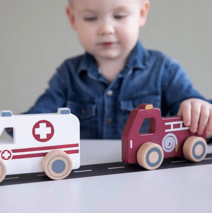 Little Dutch Wooden Emergency Services Vehicles