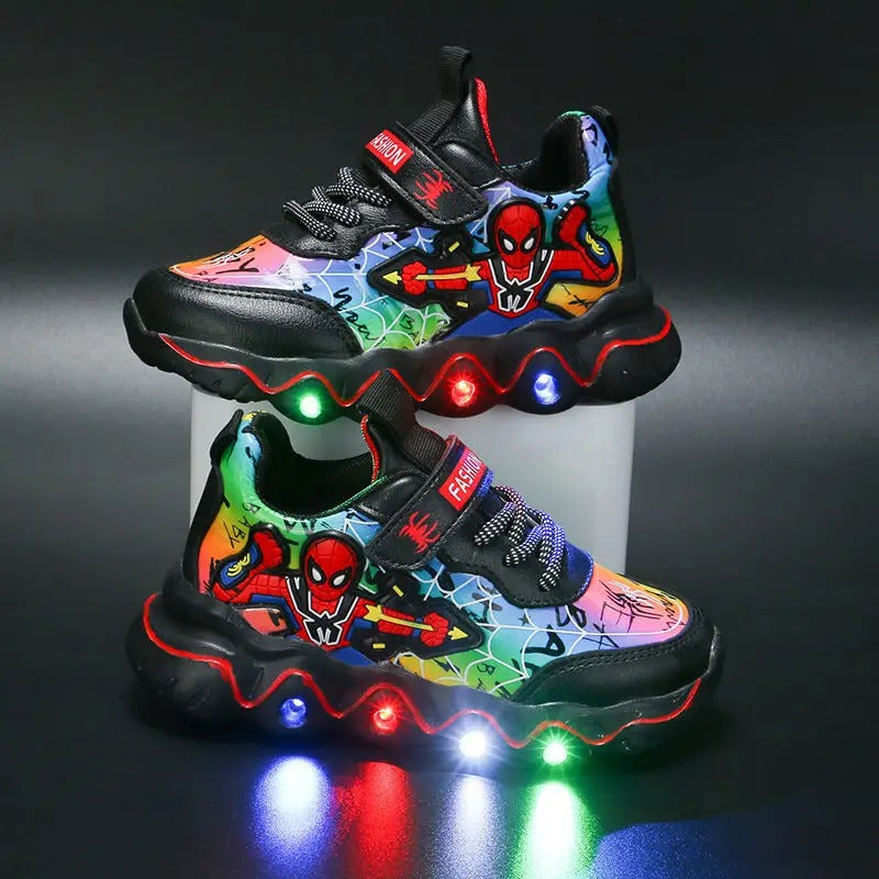 Spiderman Cartoon Gedrukte LED-verlichtingsschoenen