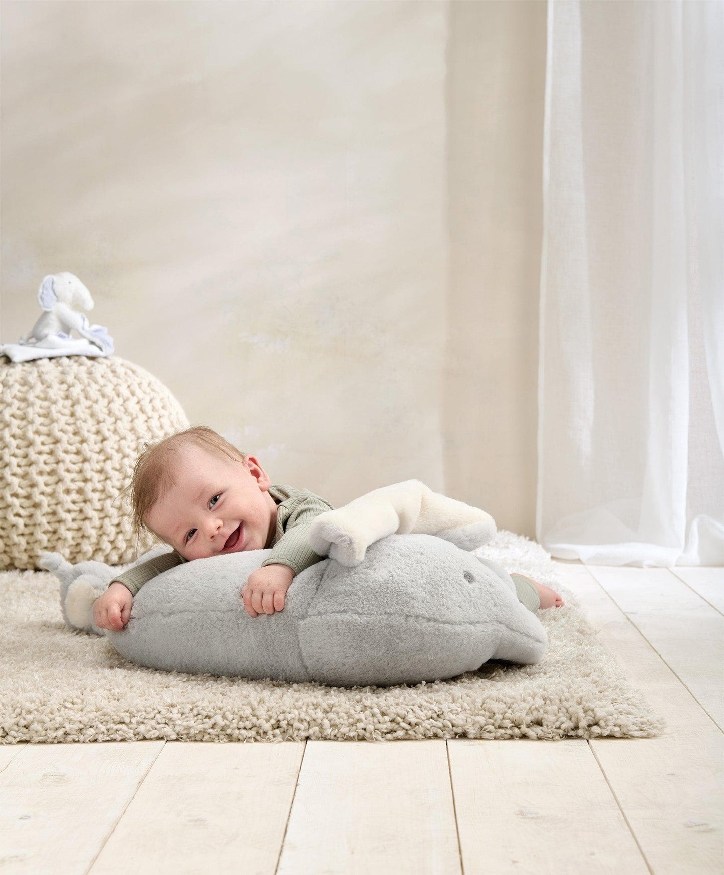 Tummy Time Snugglerug - Welkom bij de Wereld Olifant