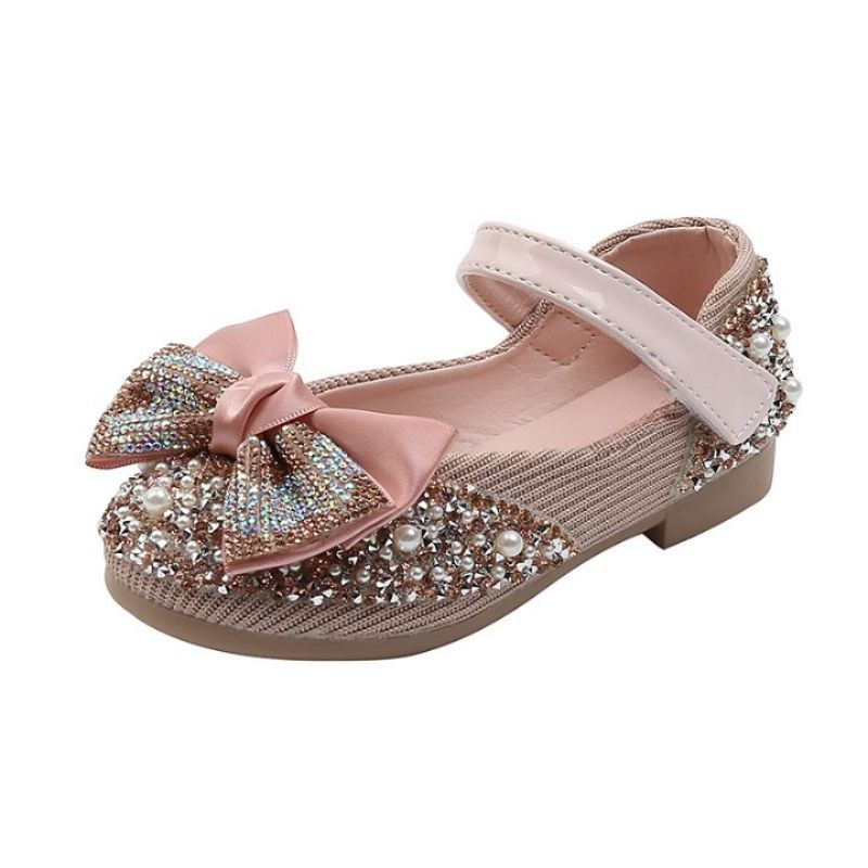 Kindersandalen met strik en strass