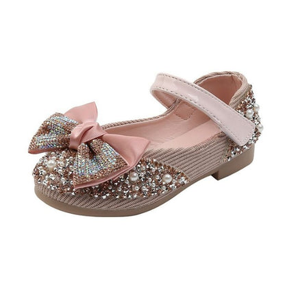 Kindersandalen met strik en strass