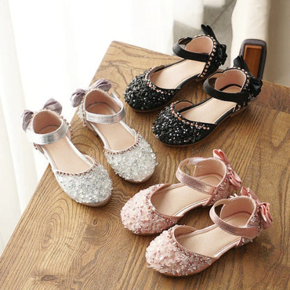 Platte sandalen met strik voor kinderen
