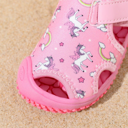 Kindersandalen met eenhoornpatroon