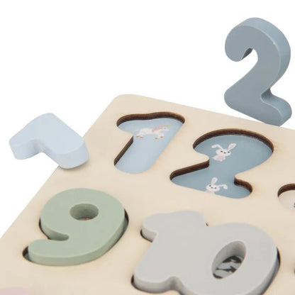 Speel Chunky Houten Nummerpuzzel Vorm Sorteer Puzzel Speelgoed