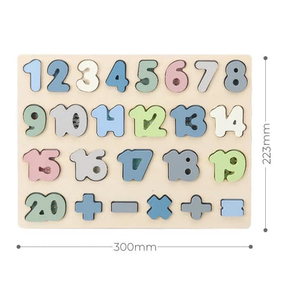 Speel Chunky Houten Nummerpuzzel Vorm Sorteer Puzzel Speelgoed