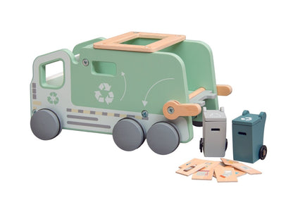 Speel Duw Mee Houten Recycling Vrachtwagen Speelgoed