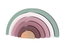 Speel houten regenboog stapelbare blokken puzzelspeelgoed – Roze