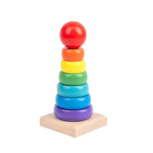 RainbowRings – Holz-Stapelturm Spielzeug für Kinder ab 1 Jahr