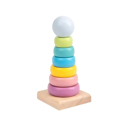 RainbowRings – Holz-Stapelturm Spielzeug für Kinder ab 1 Jahr