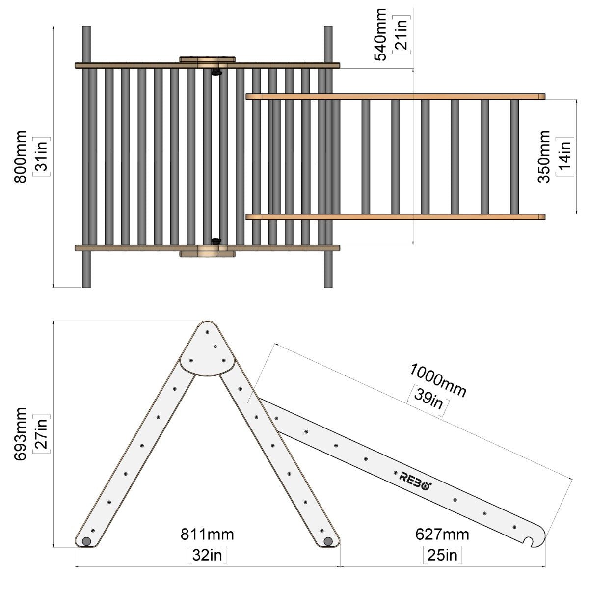 Stijl Klimdriehoek & Ladder