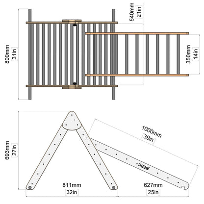 Stijl Klimdriehoek & Ladder