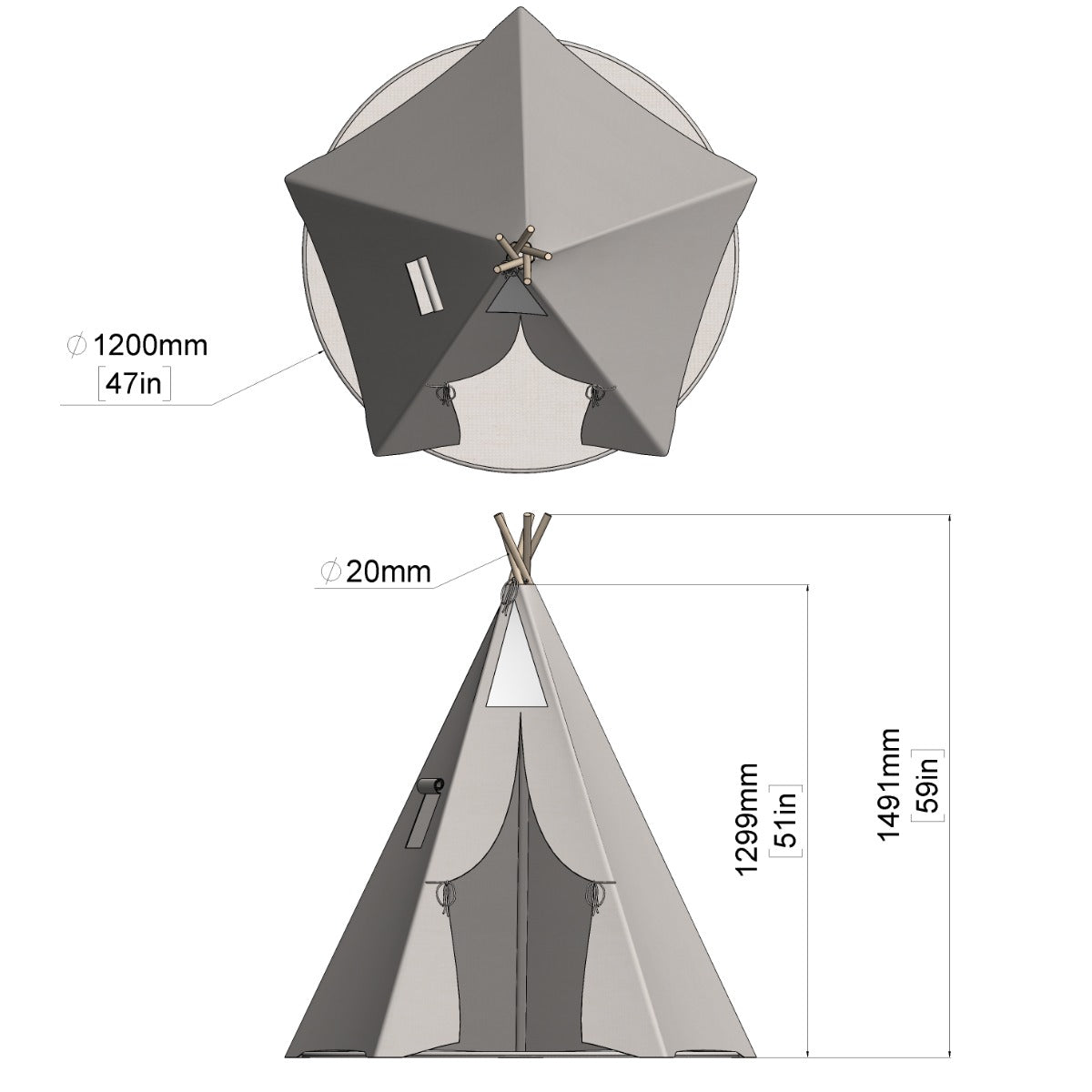 Stijl Tipi Speeltent