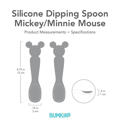 Siliconen lepeltjes: Minnie Mouse (zwart en roze)