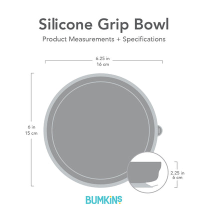 Siliconen grip kom: grijs