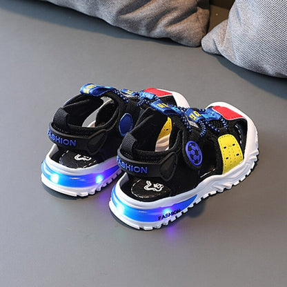 Baby lichtgevende zomersandalen met lichtjes