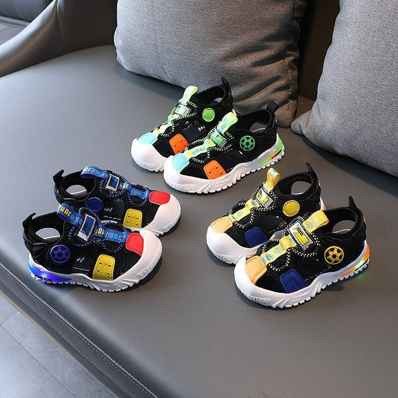 Baby lichtgevende zomersandalen met lichtjes